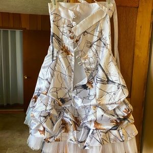 open lace back dress CAMO Prom Dress Sequined top long skirt – Weddings in Camo main image 0